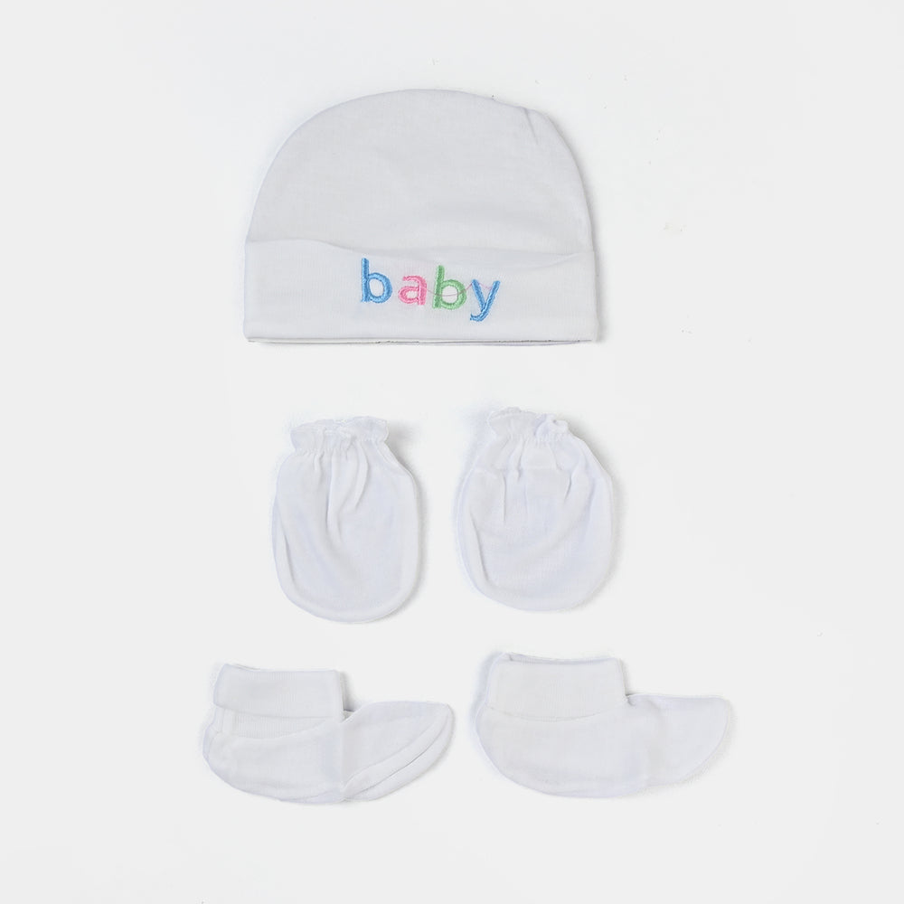 Baby Cap+Mitten+Socks Set