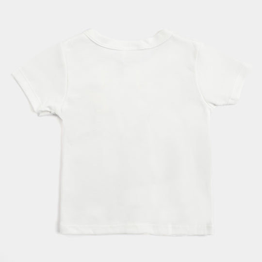 Infant Boys Cotton Interlock 3PCs Set -Off-White