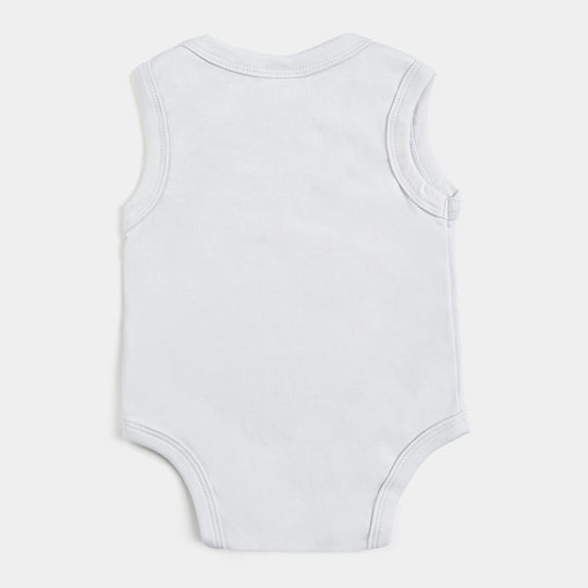 Infant Boys Cotton Interlock 3PCs Set -Off-White