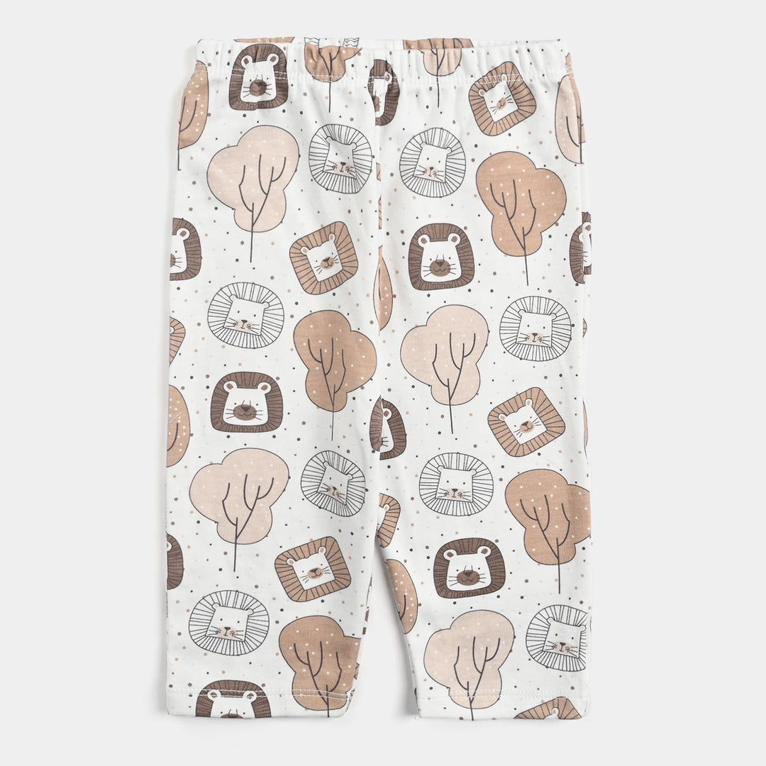 Infant Boys Cotton Interlock 3PCs Set -Off-White