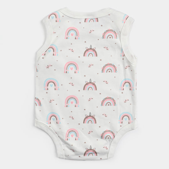 Infant Girls Cotton Interlock 3PCs Set-White