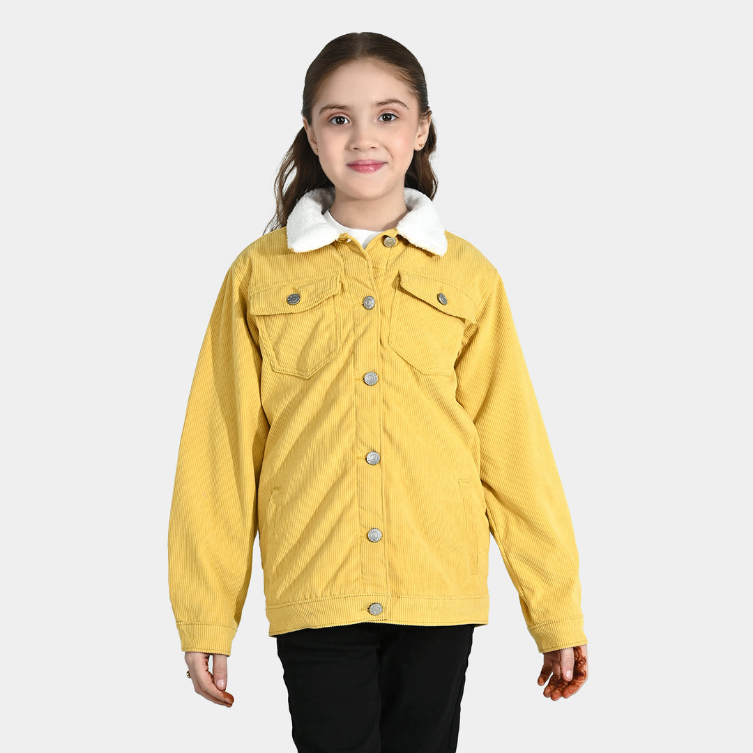 Girls Corduroy Jacket Outstanding-Yellow