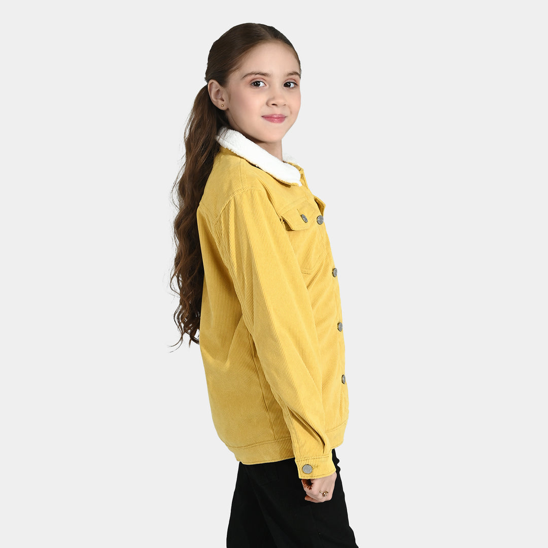 Girls Corduroy Jacket Outstanding-Yellow