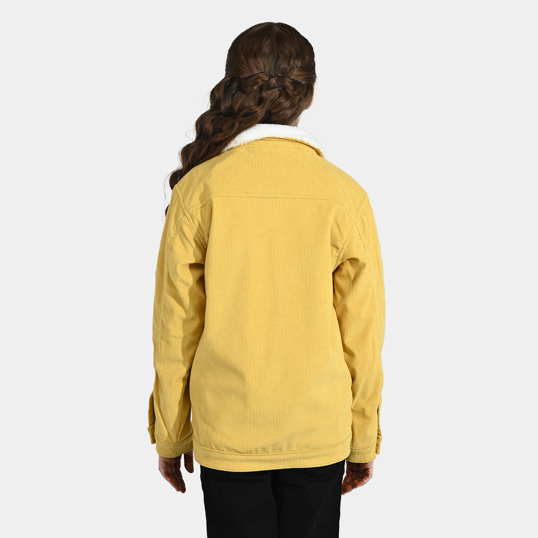 Girls Corduroy Jacket Outstanding-Yellow
