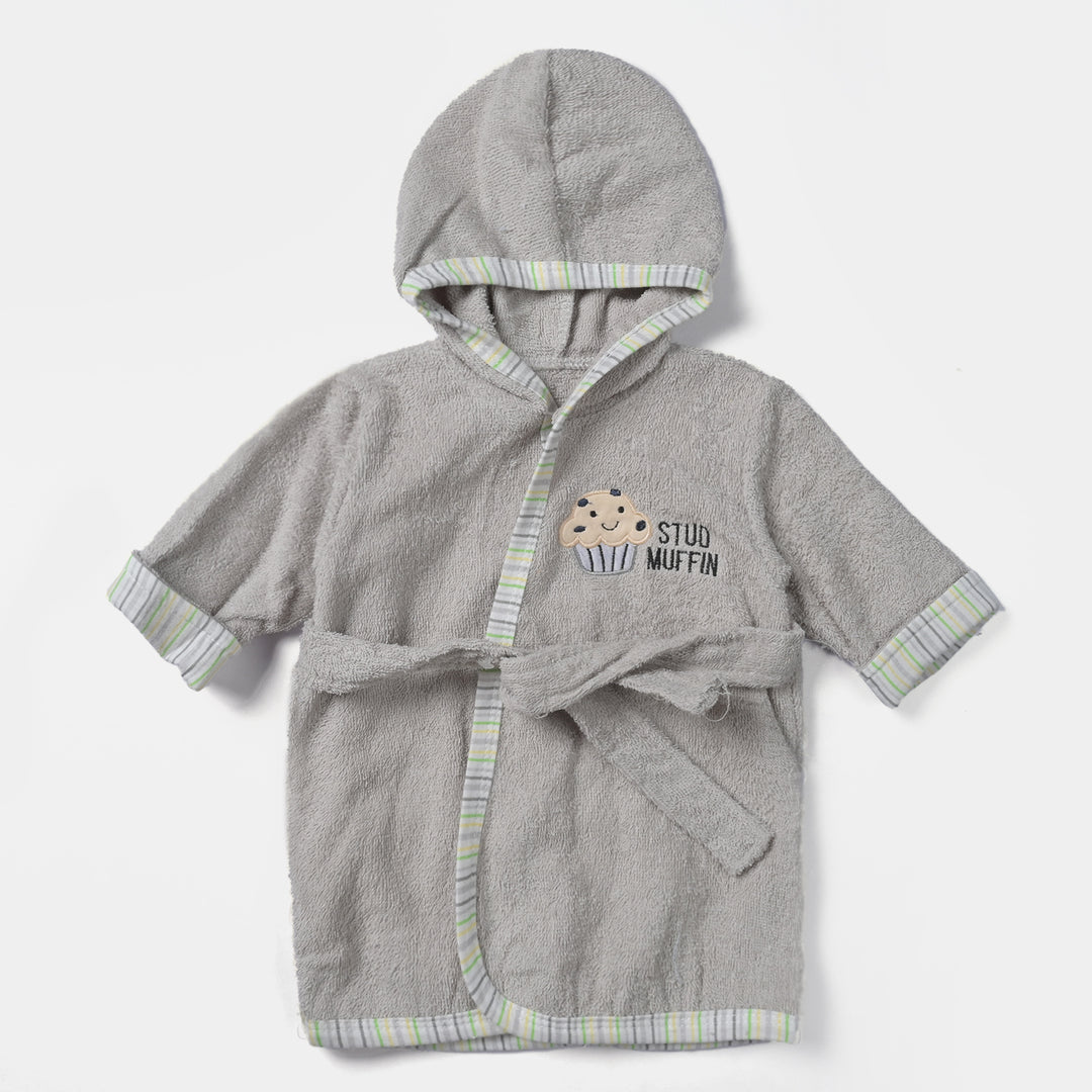 Hooded Baby Bath Gown | Grey