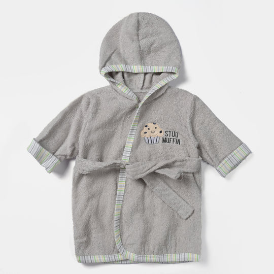 Hooded Baby Bath Gown | Grey