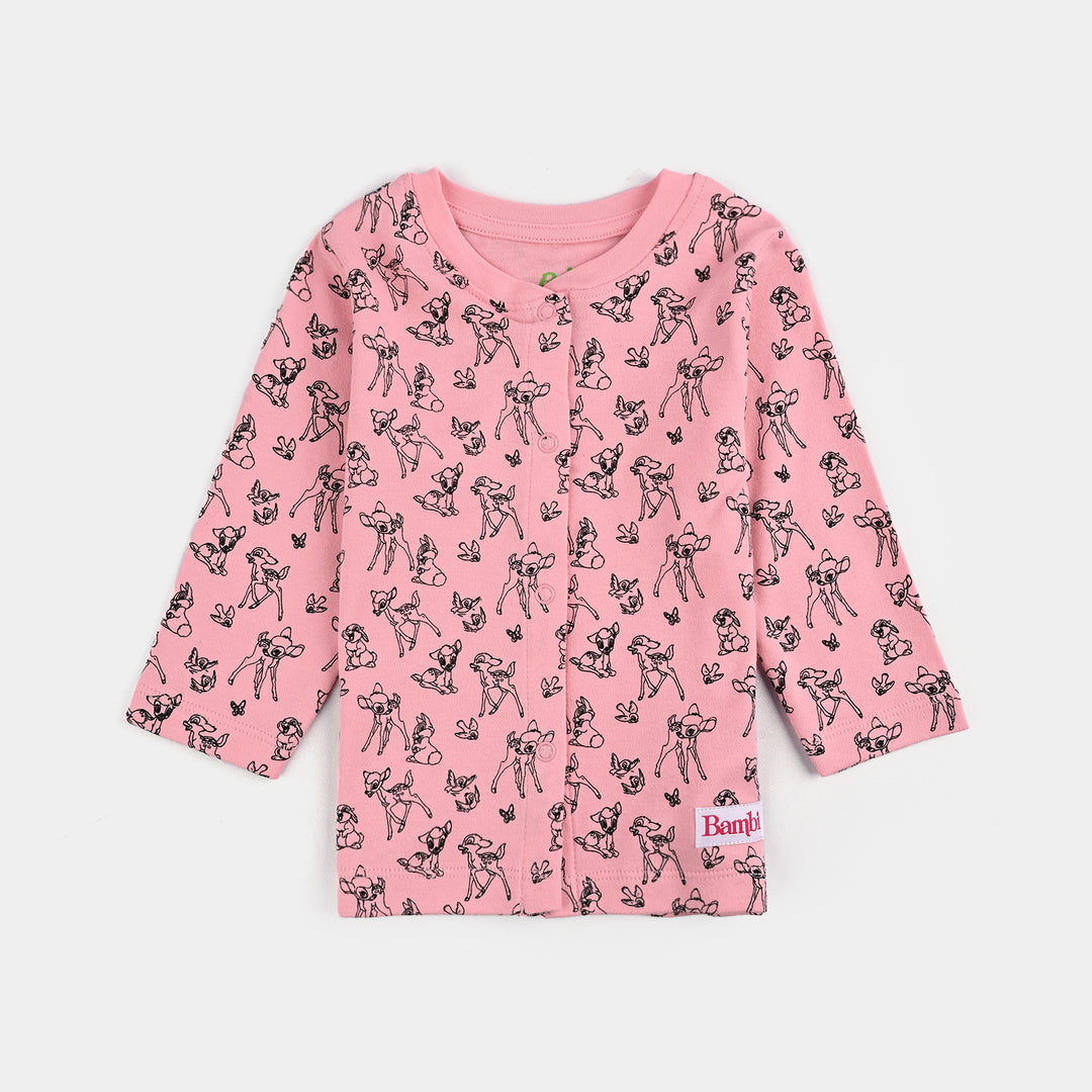 Infant Girls Cotton Interlock Bambi Cardigan Pack OF 3 - Pink & White