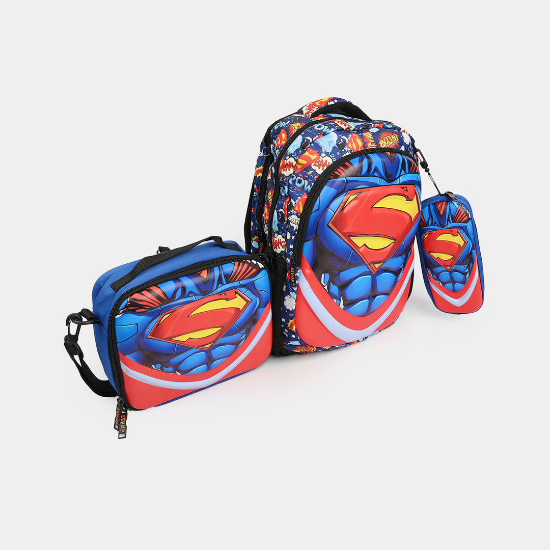 LEVUP 16" 3D Embossed School Bag Set | Grade 1-4