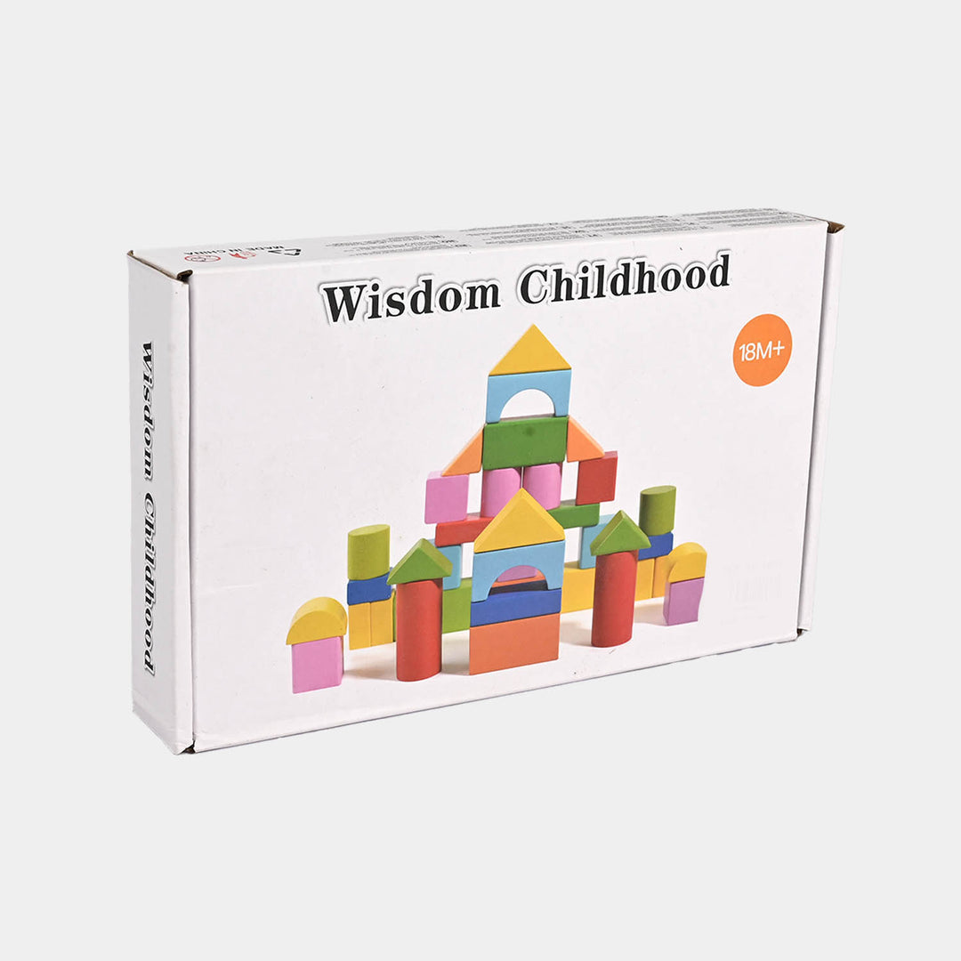 Wooden Building Set For Kids (18M+)