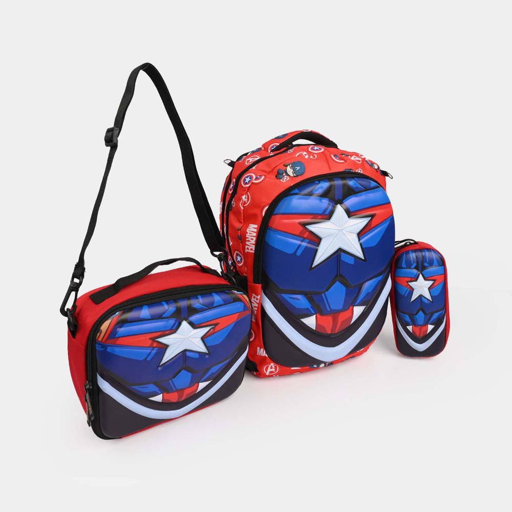 LEVUP 16" 3D Embossed School Bag Set | Grade 1-4