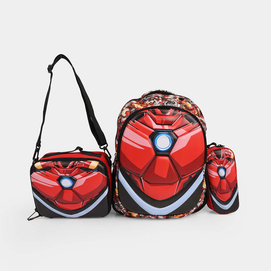 LEVUP 16" 3D Embossed School Bag Set | Grade 1-4