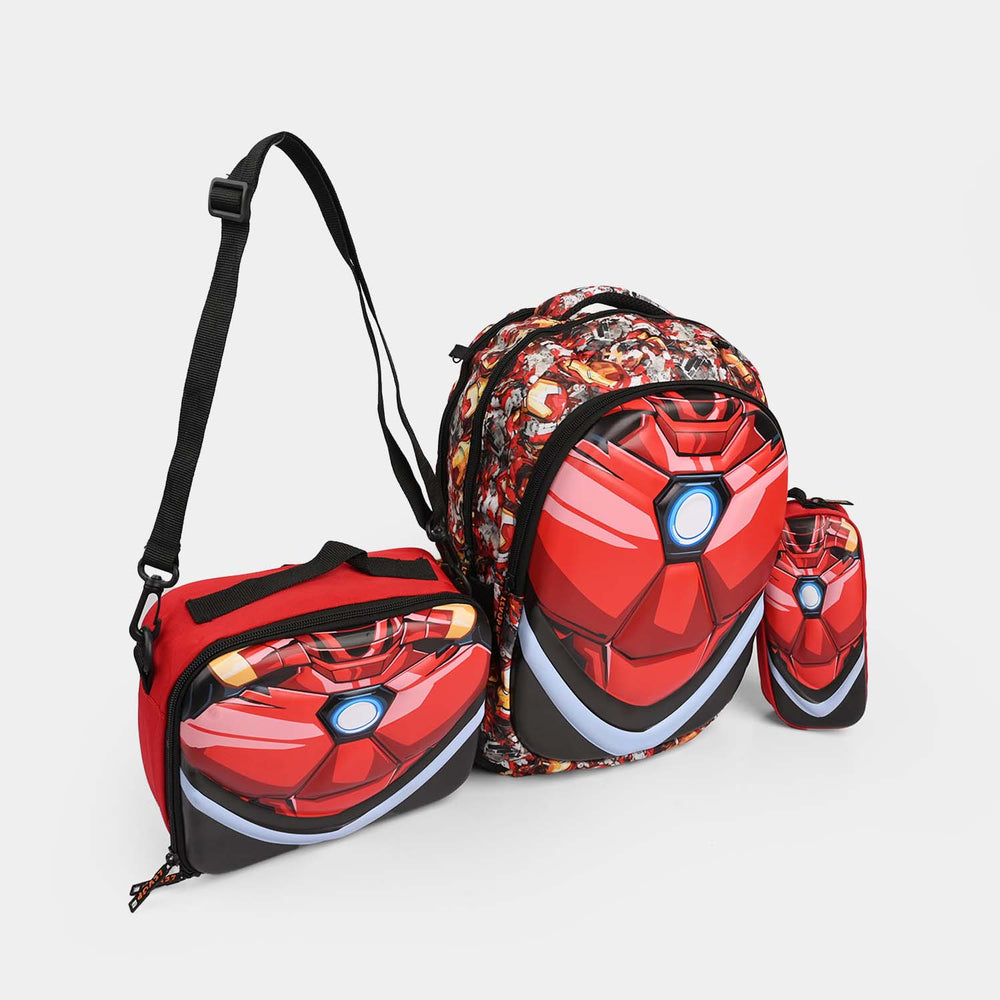 LEVUP 16" 3D Embossed School Bag Set | Grade 1-4
