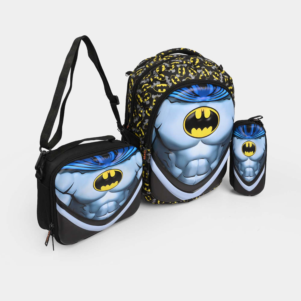LEVUP 16" 3D Embossed School Bag Set | Grade 1-4
