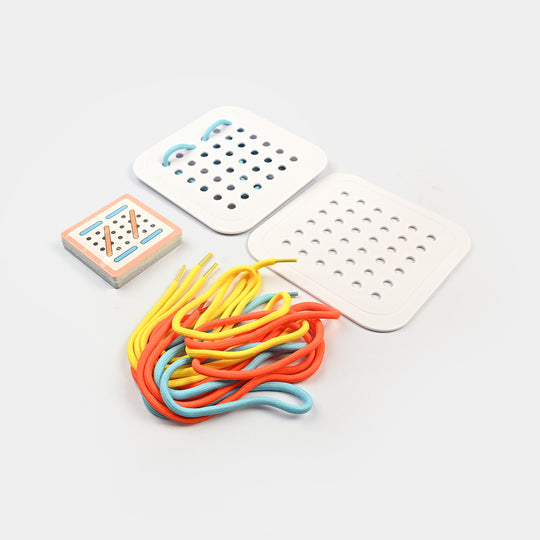 Montessori-Inspired Rope Threading Board Toy Game Set