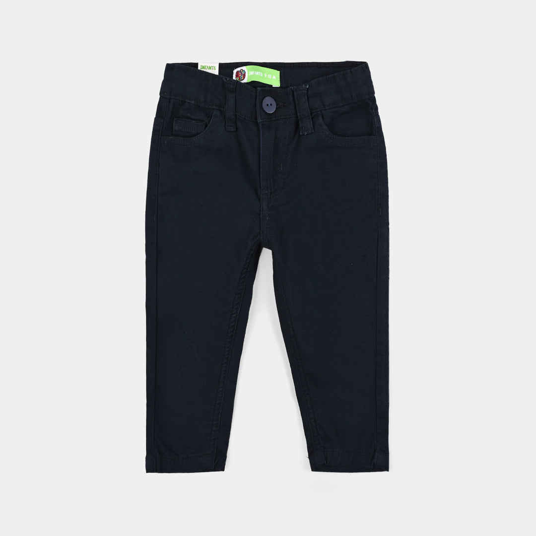 Infant Boys Cotton Twill Pant Basic-NAVY