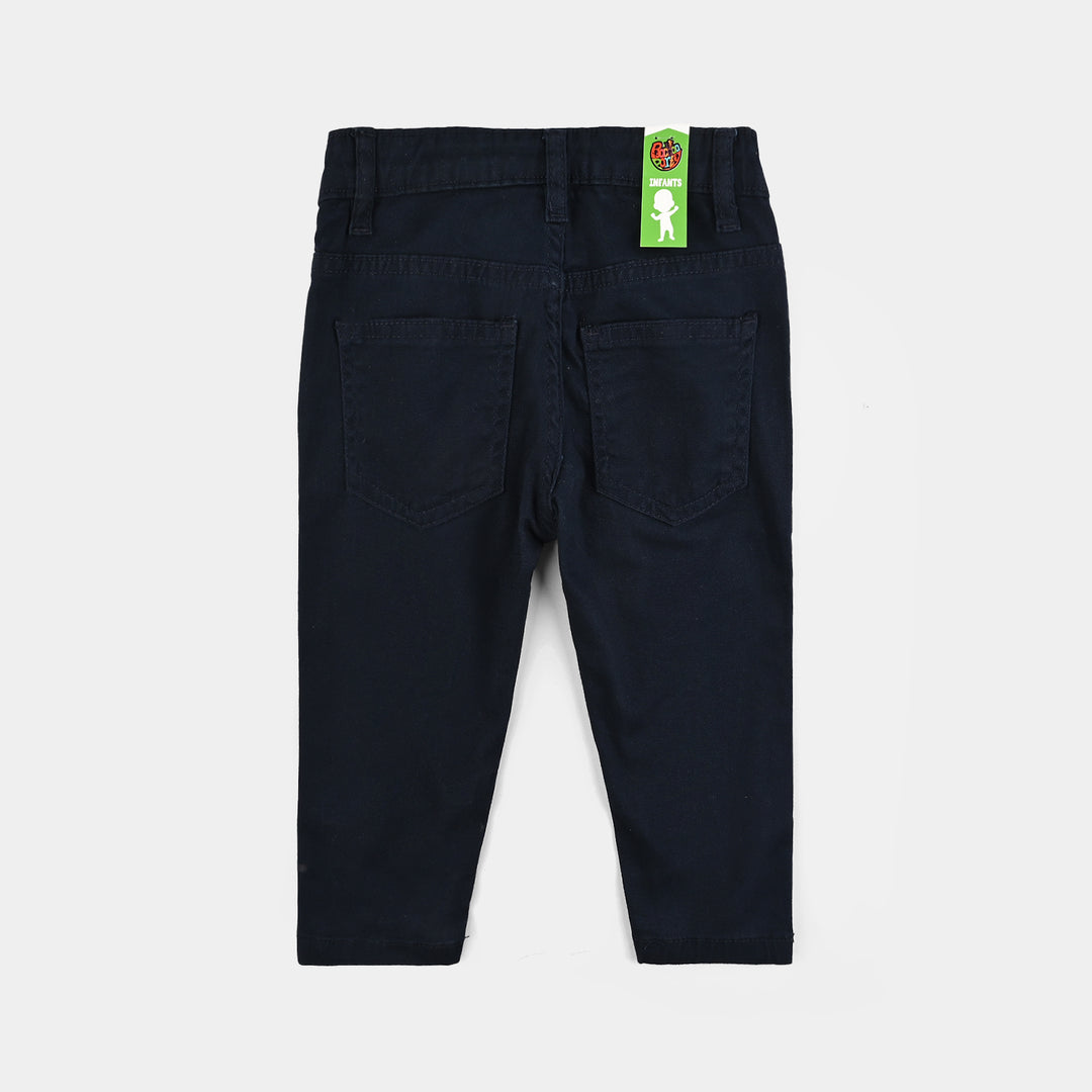 Infant Boys Cotton Twill Pant Basic-NAVY