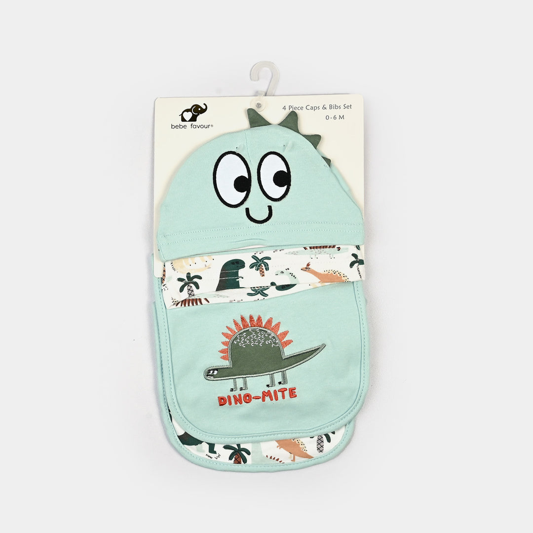 Infant Caps & Bib Set | 0-6M