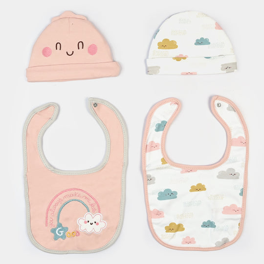 Infant Caps & Bib Set | 0-6M