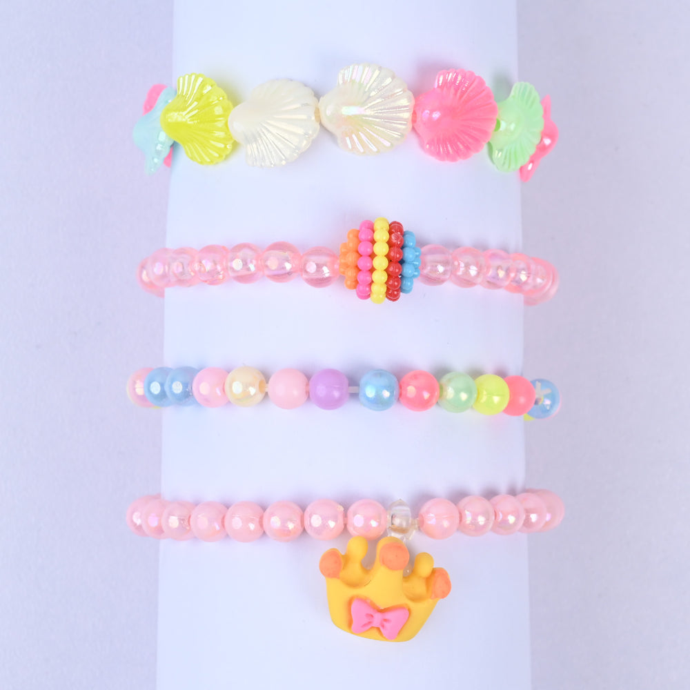 Girls Charm Beaded Bracelet Set