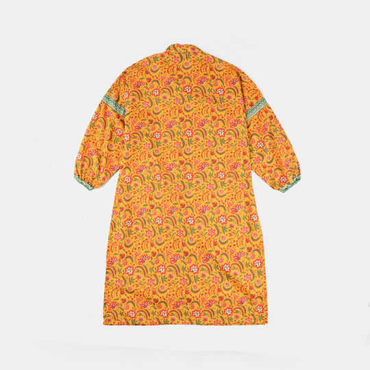 Teen Girls Cotton 2-Piece Suit - Mustard