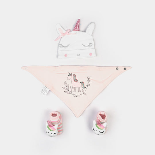Baby Socks & Bib Set | 6M+