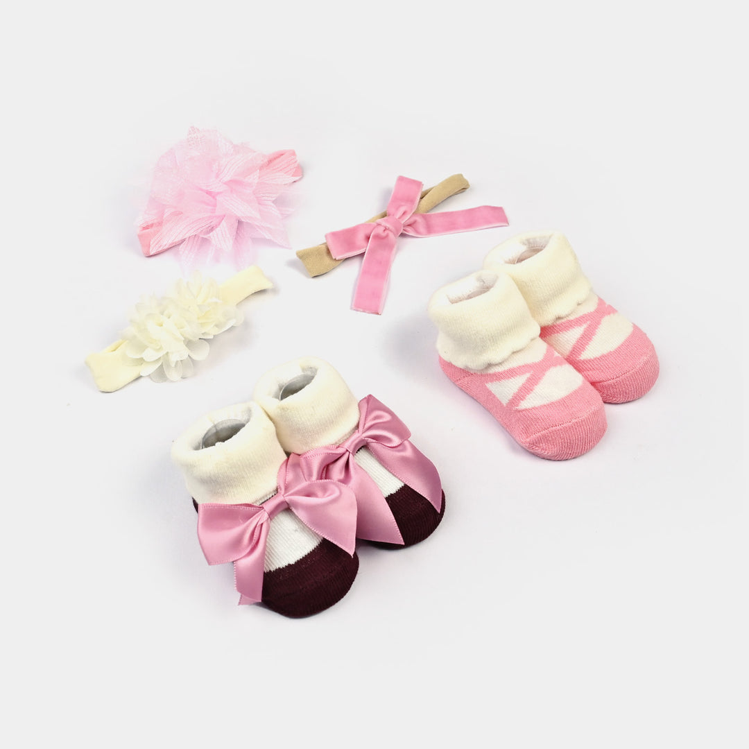 Baby Girl Socks & Headband Pack of 2