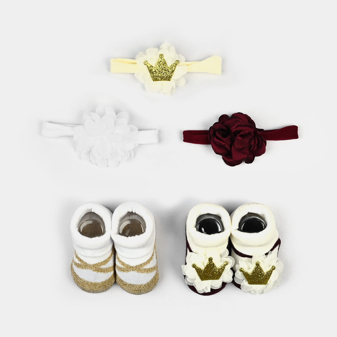Baby Girl Socks & Headband Pack of 2