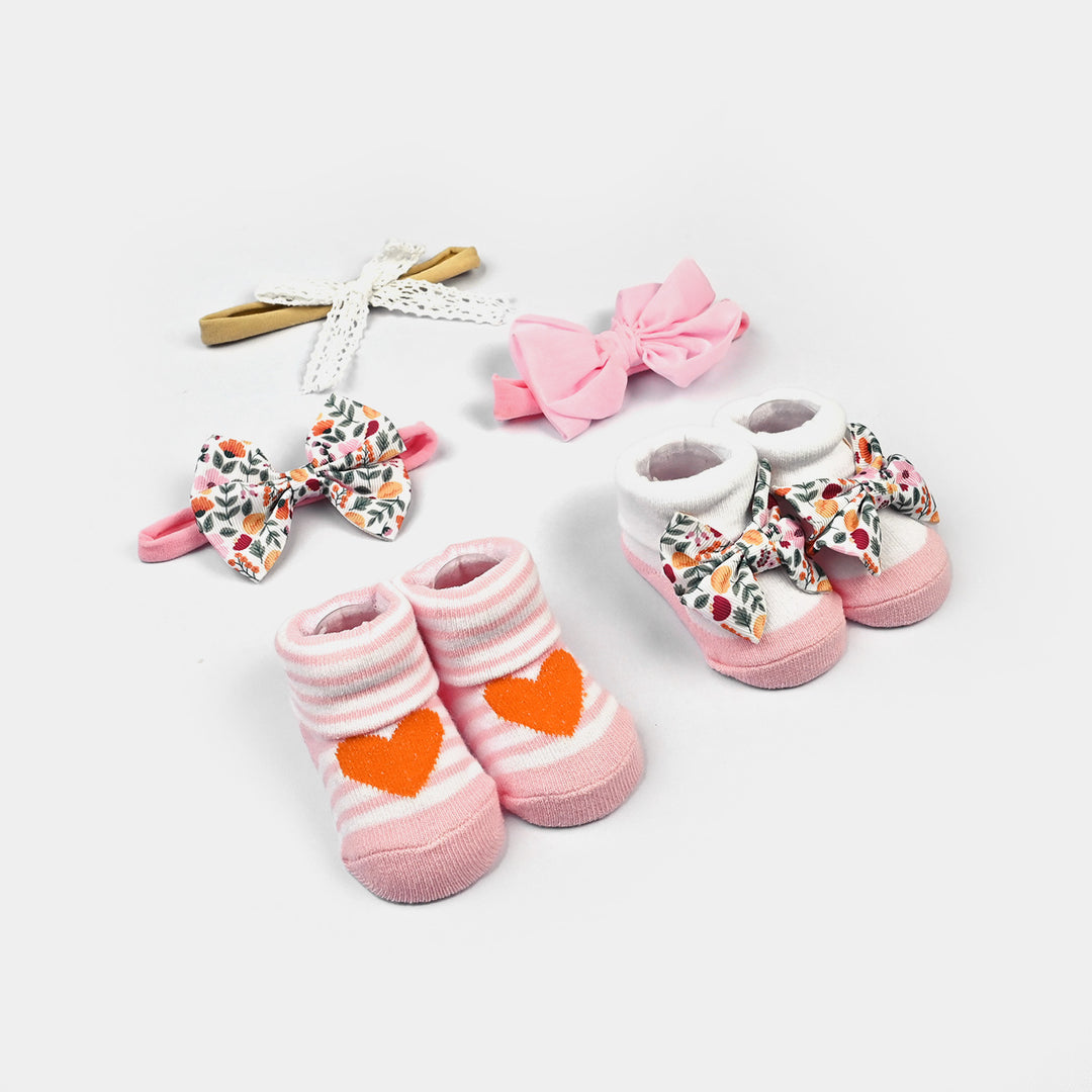 Baby Girl Socks & Headband Pack of 2