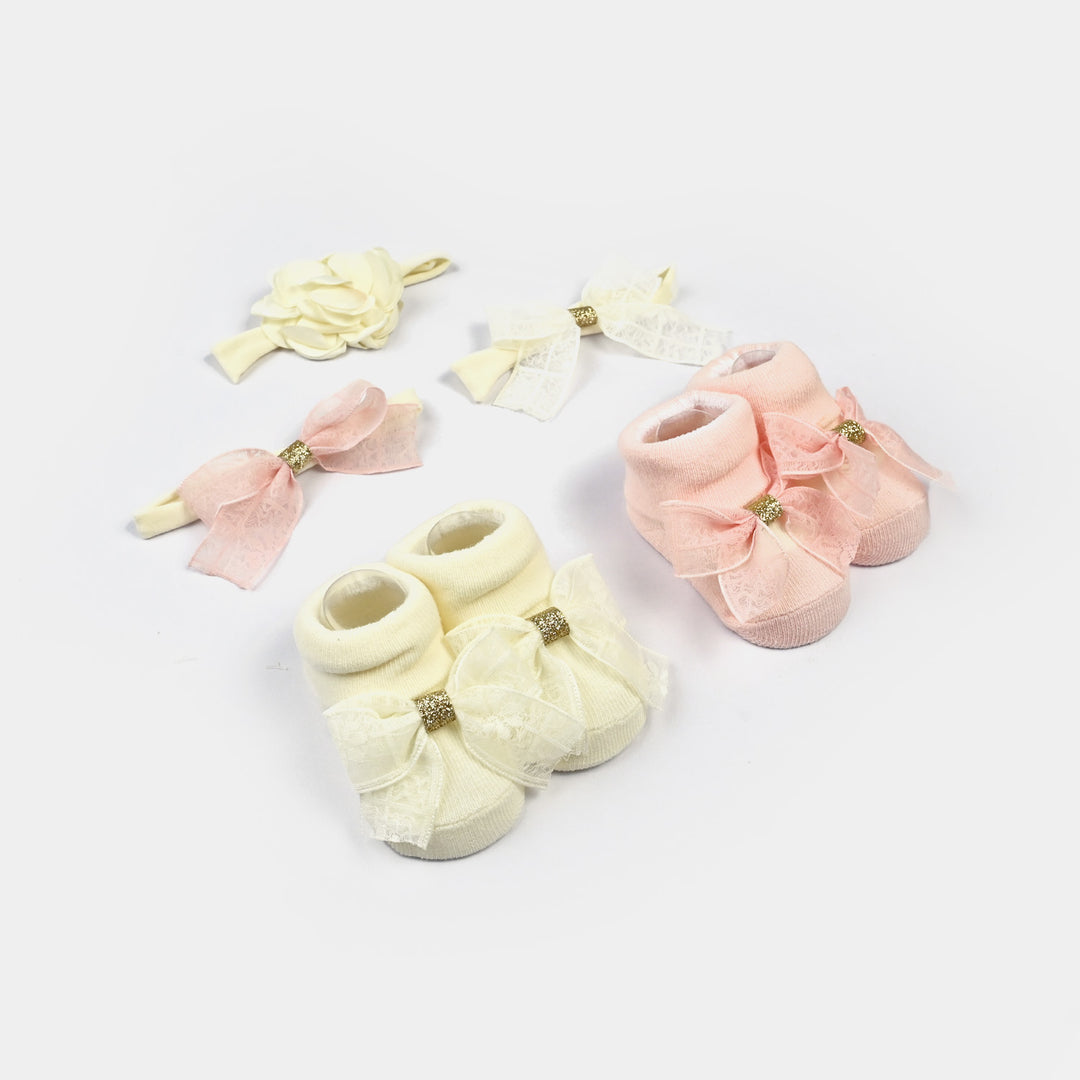 Baby Girl Socks & Headband Pack of 2