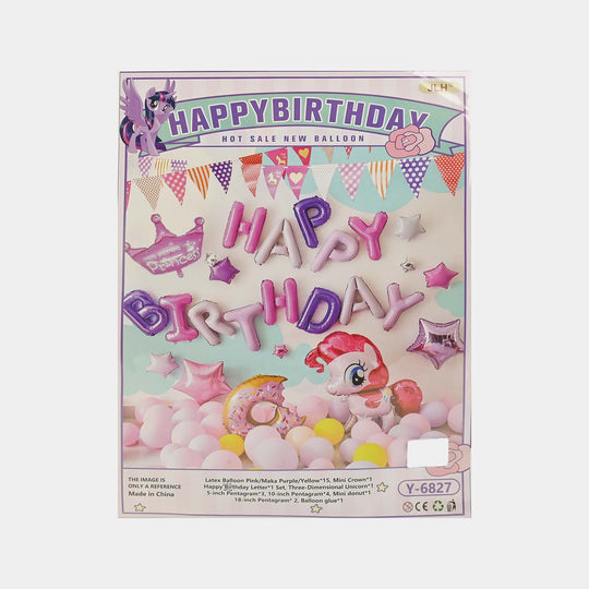 Character Theme Balloons HBD Party Decorations