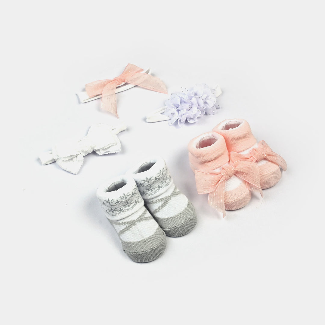 Baby Girl Socks & Headband Pack of 2
