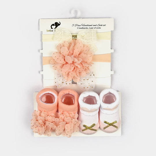 Baby Girl Socks & Headband Pack of 2