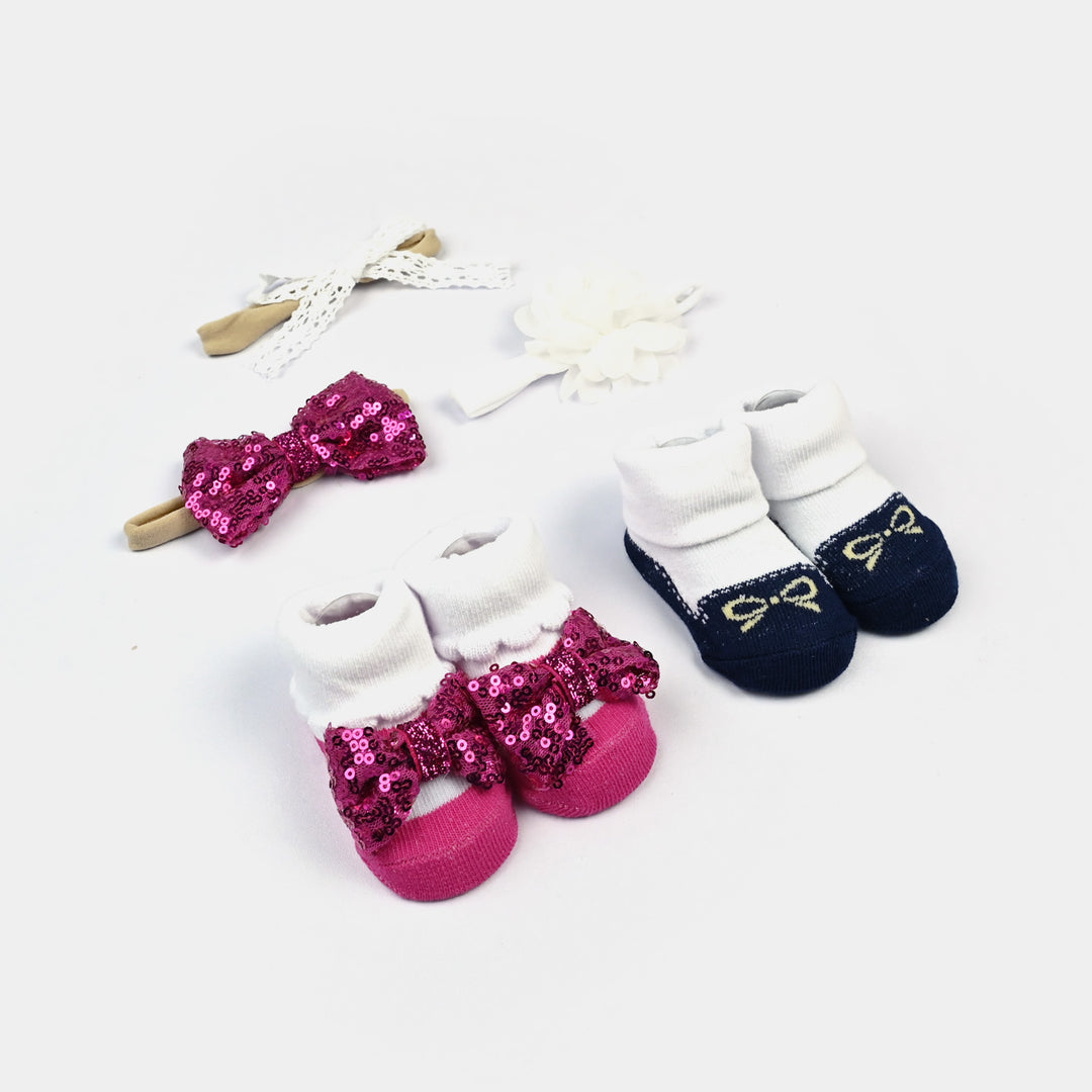 Baby Girl Socks & Headband Pack of 2