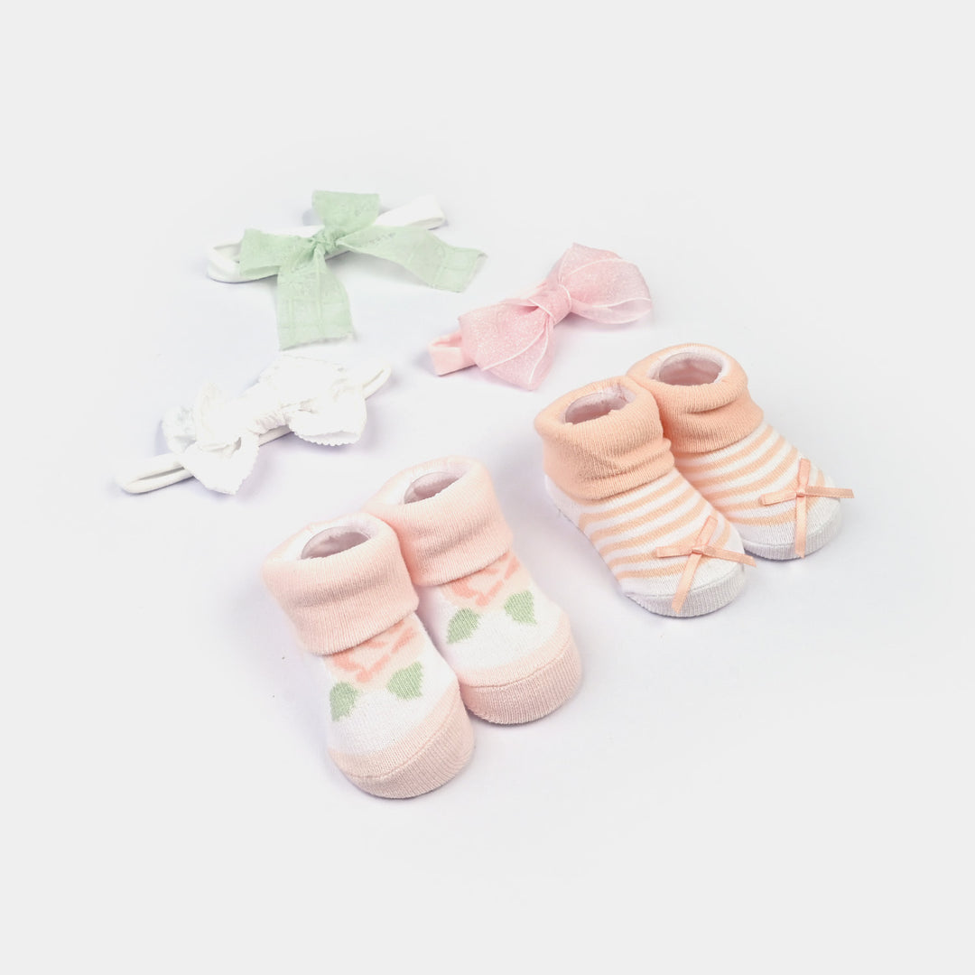 Baby Girl Socks & Headband Pack of 2