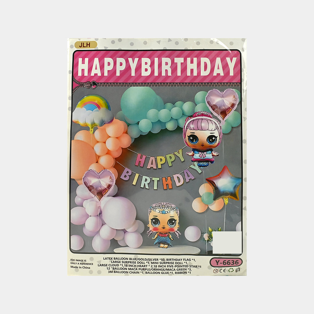 Character Theme Balloons HBD Party Decorations