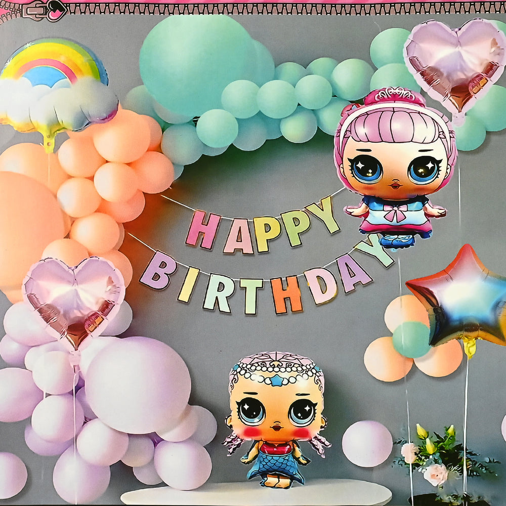 Character Theme Balloons HBD Party Decorations