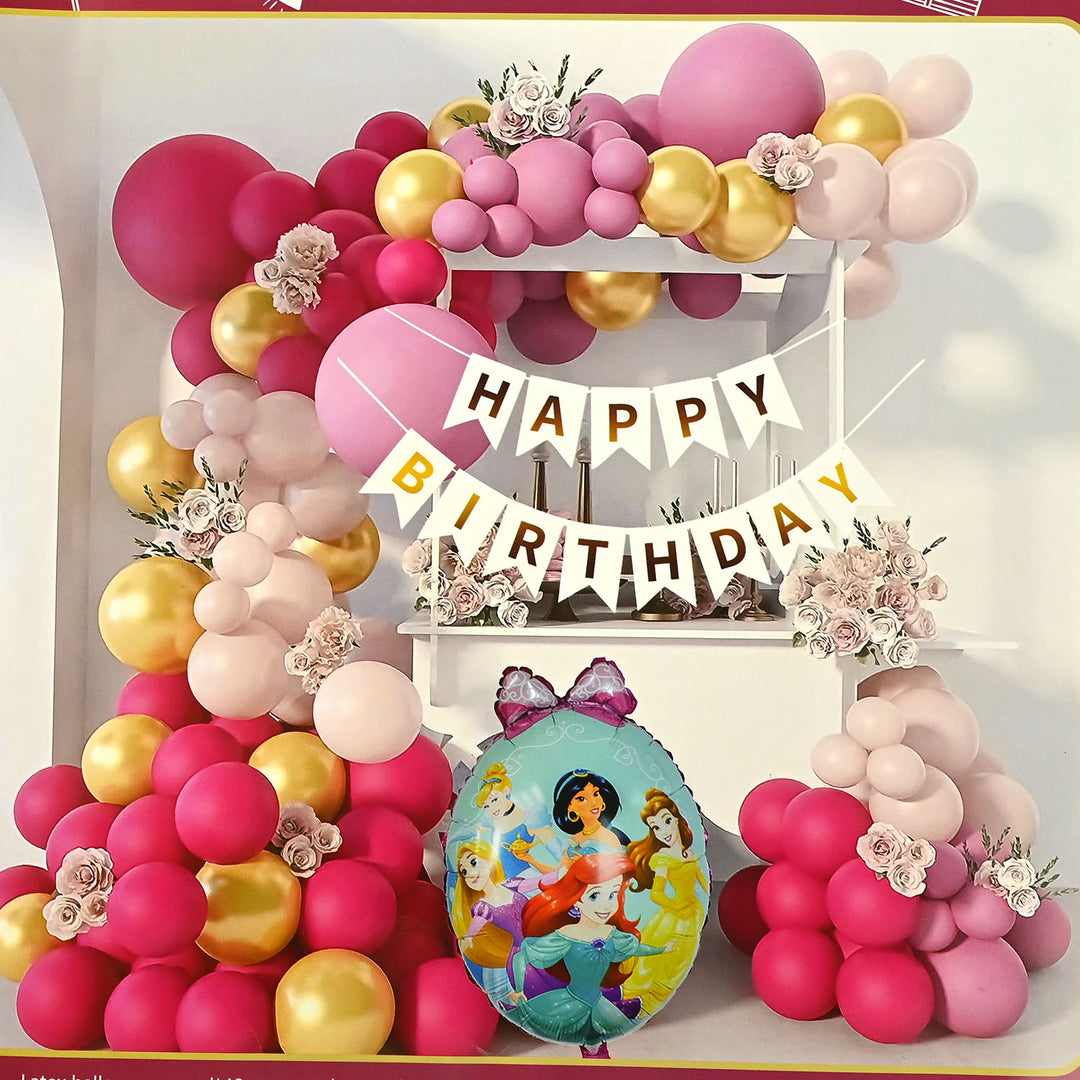 Character Theme Balloons HBD Party Decorations