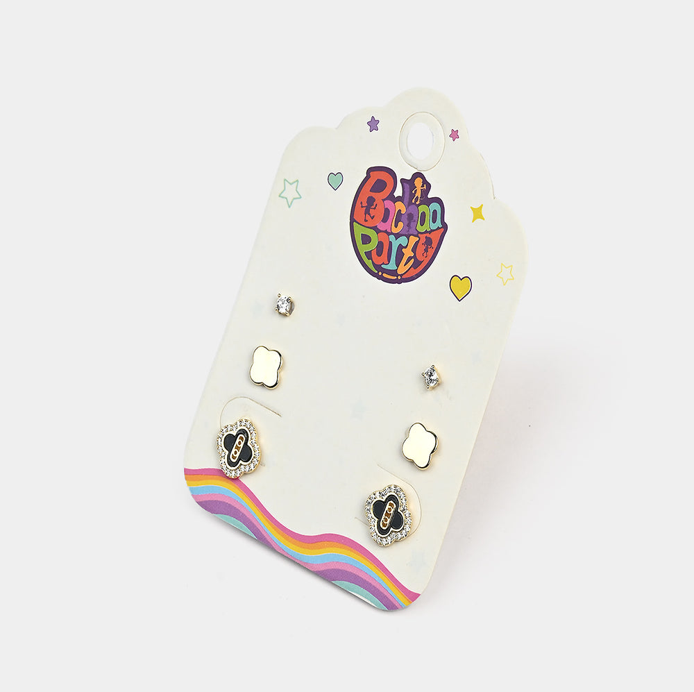 Fancy 3 Pair Stud Earring for Girls