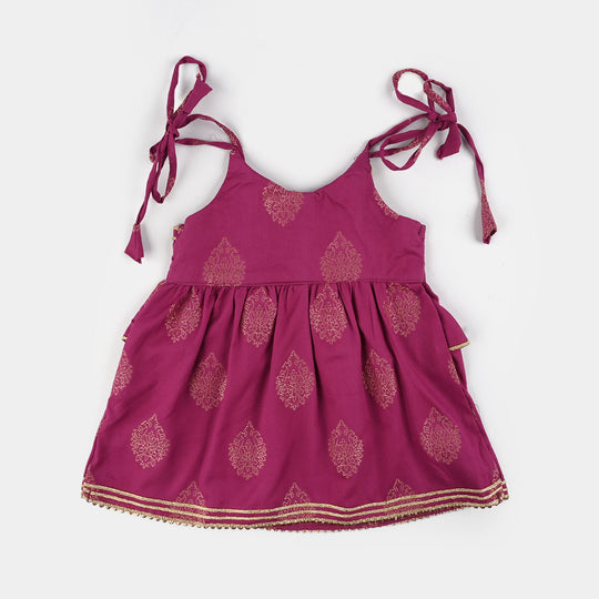 Infant Girls Jacquard 2 Piece Set (Titli) - Magenta