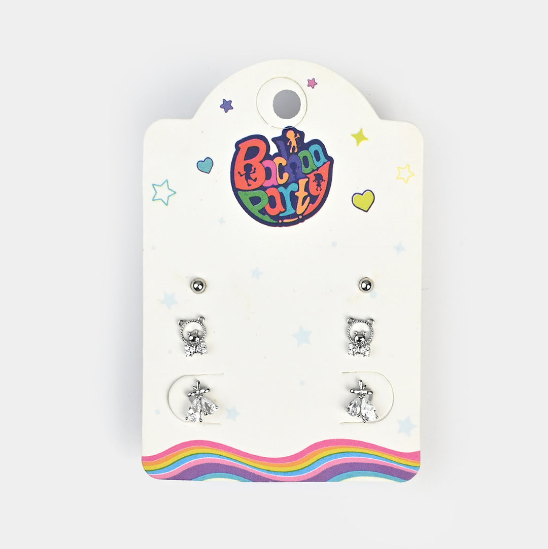 Fancy 3 Pair Stud Earring for Girls