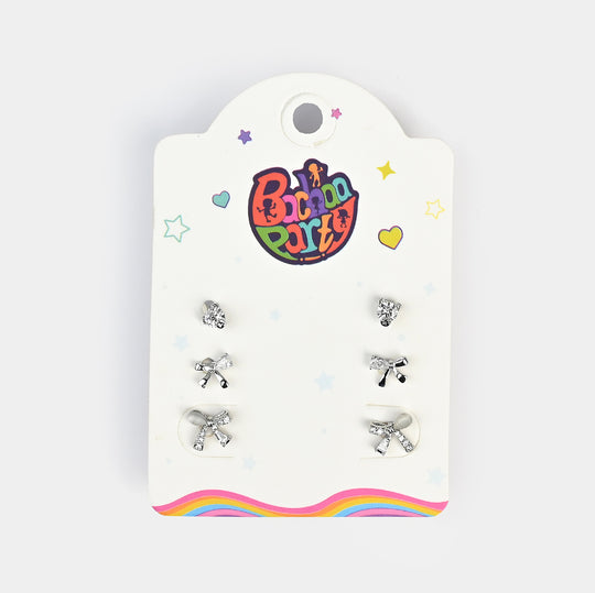 Fancy 3 Pair Stud Earring for Girls