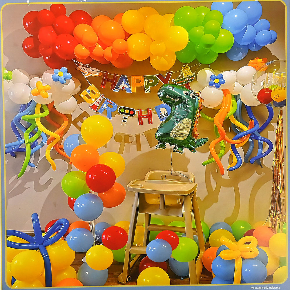 Character Theme Balloons HBD Party Decorations