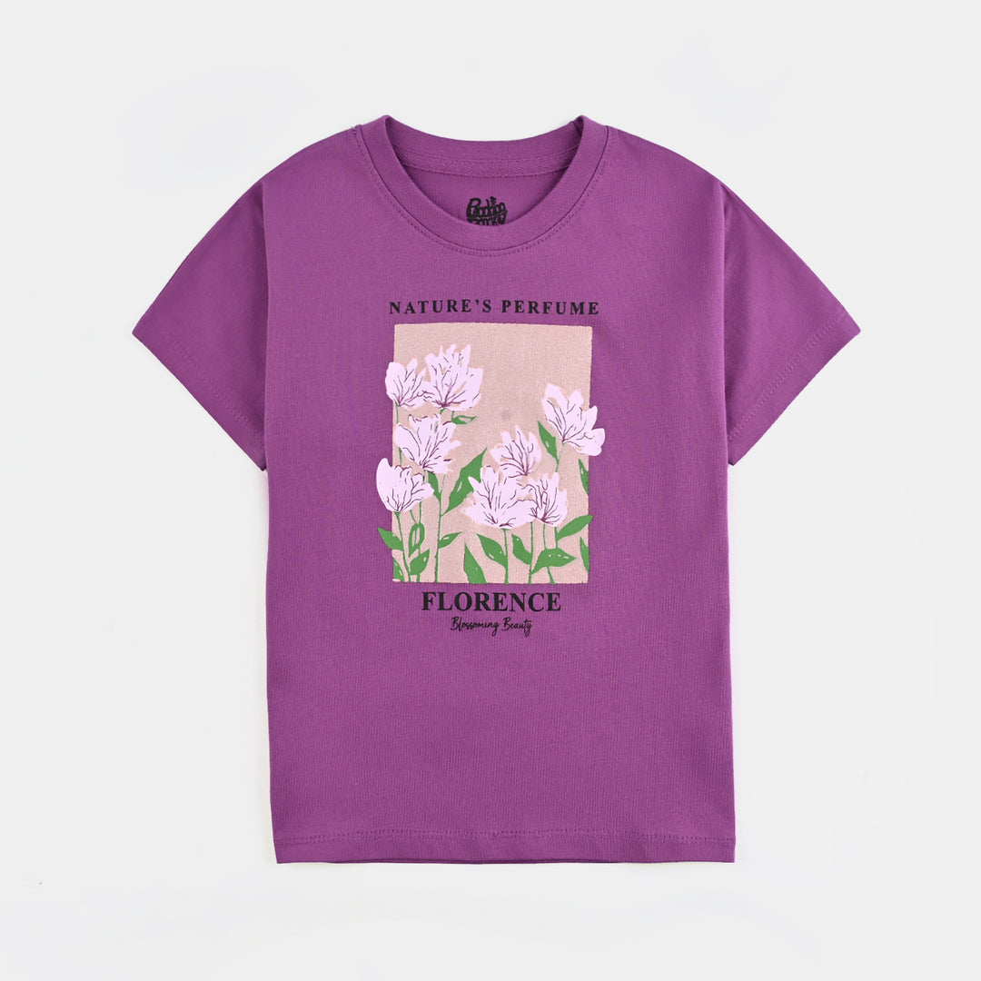 Girls Cotton Jersey T-Shirt H/S Nature Perfumes