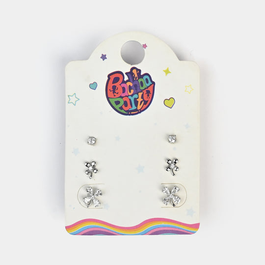 Fancy 3 Pair Stud Earring for Girls