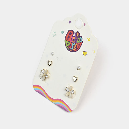 Fancy 3 Pair Stud Earring for Girls