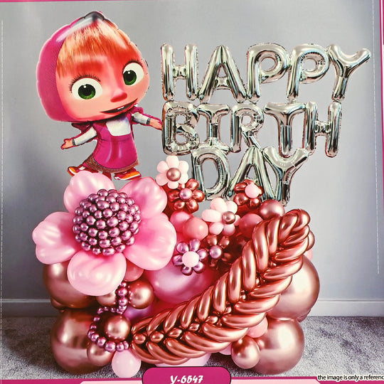 Character Theme Balloons HBD Party Decorations