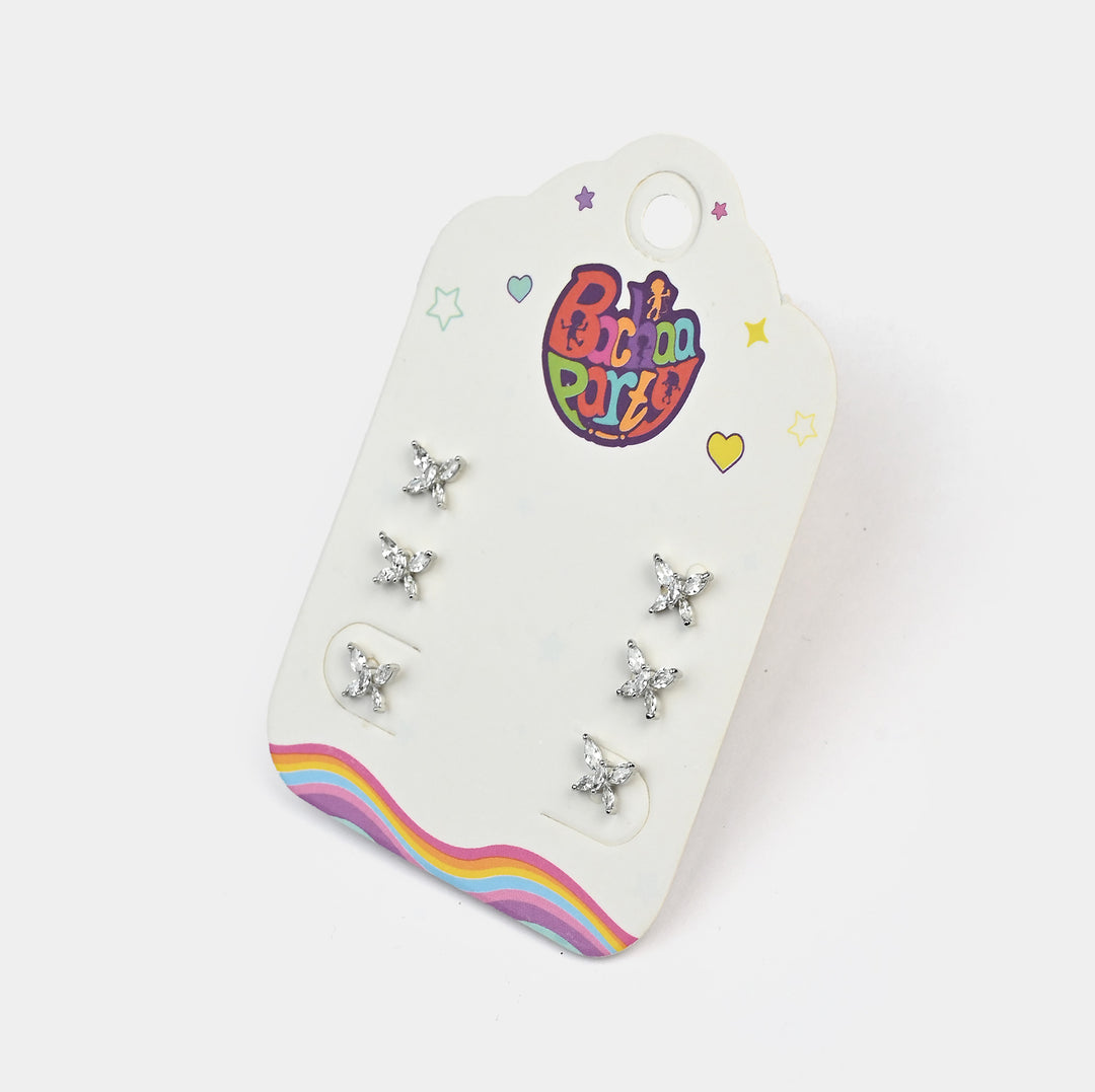 Fancy 3 Pair Stud Earring for Girls