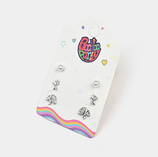 Fancy 3 Pair Stud Earring for Girls
