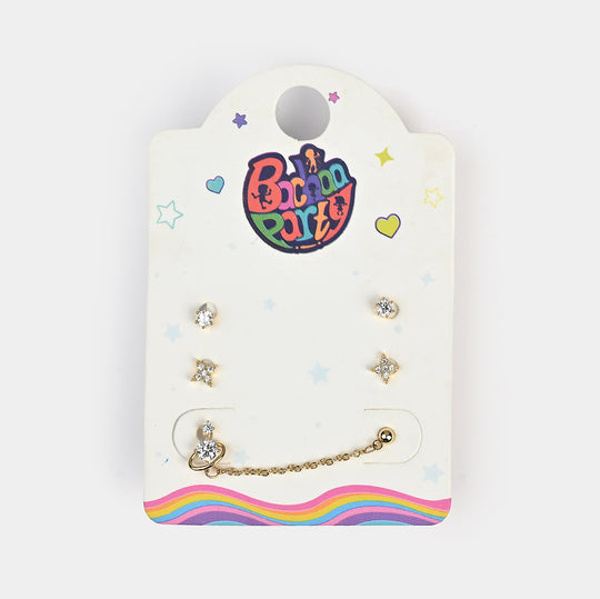 Fancy 3 Pair Stud Earring for Girls