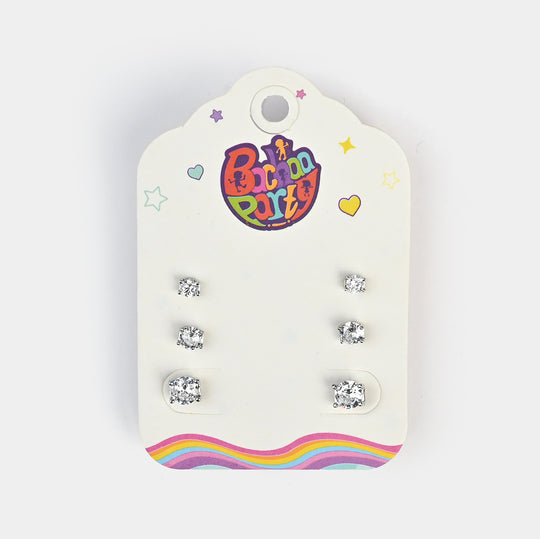 Fancy 3 Pair Stud Earring for Girls